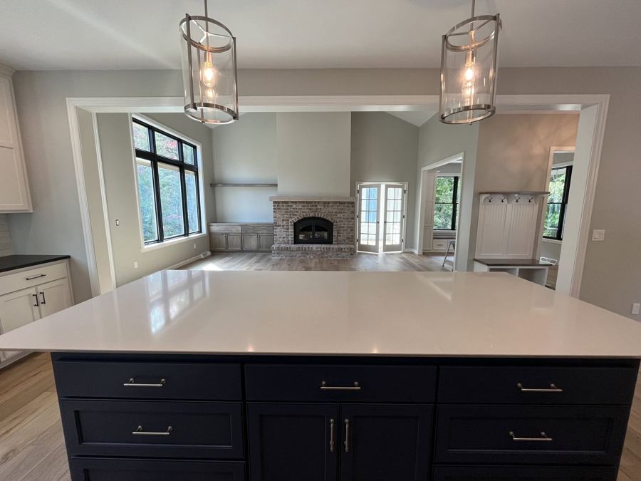Kitchen open to the living room