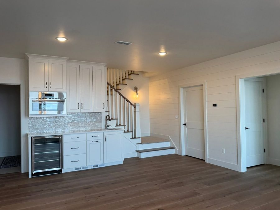 Walkout lower level with a wet bar