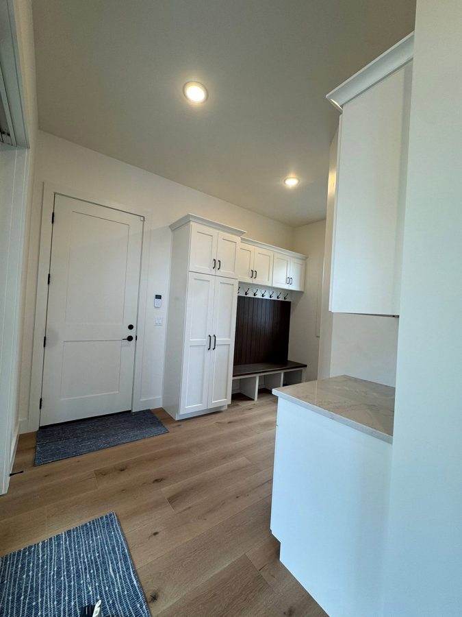 Mudroom with lockers